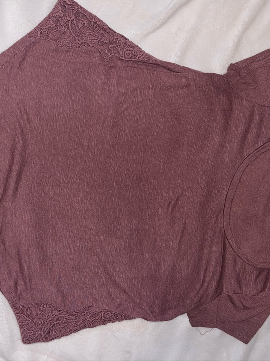 Kohl's Tops - Women's Lace-Trim Top - Mauve